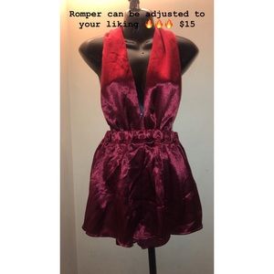Fine wine adjustable romper